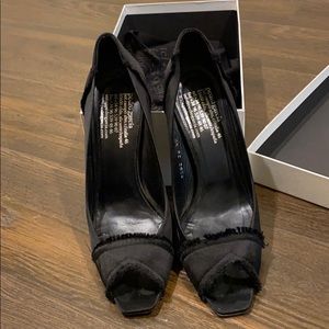 Black Satin Pedro Garcia heels.